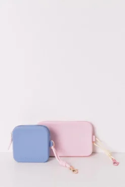 Monedero azul rosa