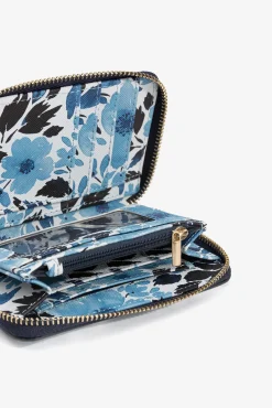 Monedero con estampado floral