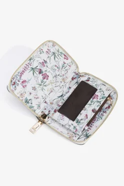 Monedero con estampado floral