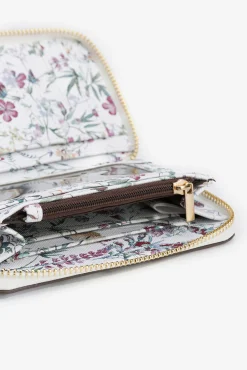 Monedero con estampado floral