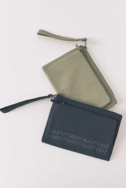 Monedero mini nylon azul