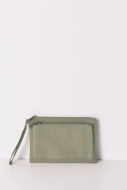Monedero mini nylon verde