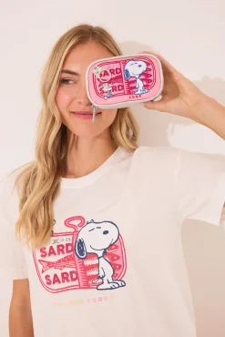 Monedero Snoopy rosa metalizado