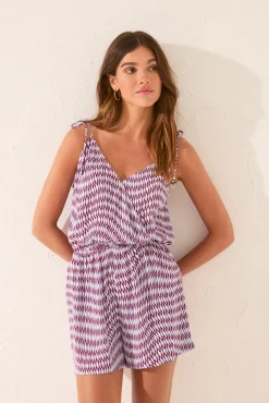 Mono corto tirantes print etnico multicolor