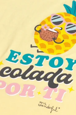 MR WONDERFUL Pijama Manga Corta Piña para Niña