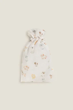Muselina gasa algodón perritos