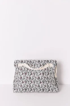 Neceser grande acolchado print hojas