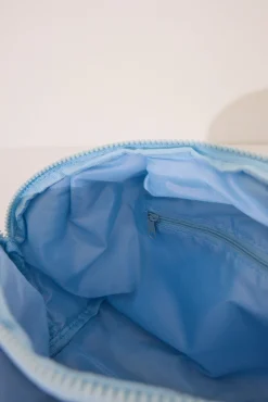 Neceser grande acolchado estampado azul