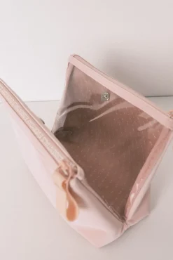 Neceser mediano rubber rosa