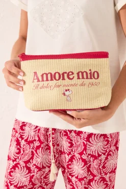 Neceser mediano Snoopy rafia