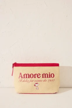 Neceser mediano Snoopy rafia