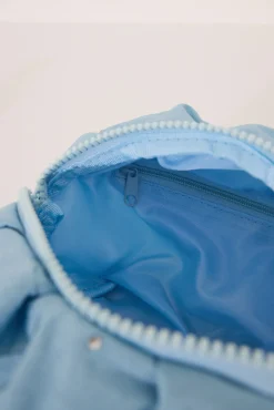 Neceser pequeño acolchado azul medio