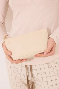 Neceser pequeño rubber beige