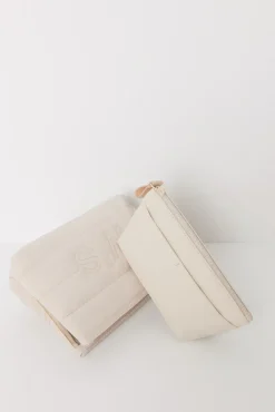 Neceser pequeño rubber beige