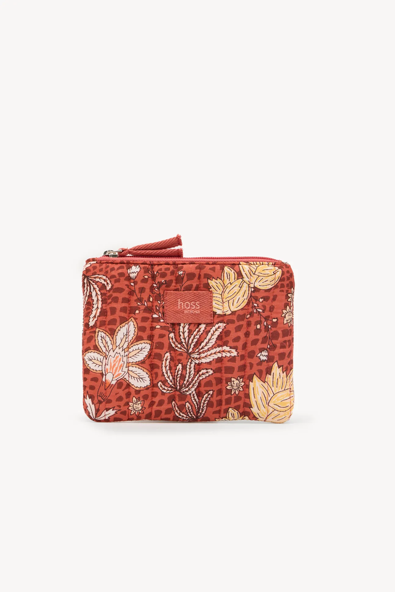 Nicole. Cartera de algodón estampada