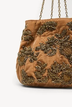 Nina. Bolso de terciopelo y abalorios