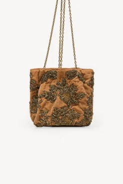 Nina. Bolso de terciopelo y abalorios