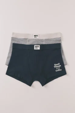 Pack 2 boxers rayas azul