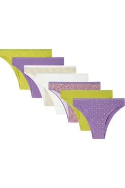 Pack 7 bragas brasileñas algodón mix prints
