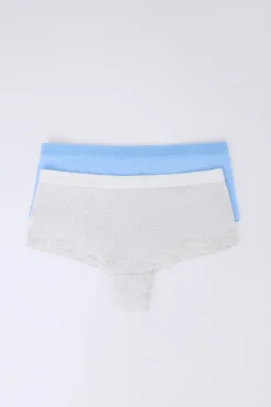 Pack 2 bragas bóxer azul, gris