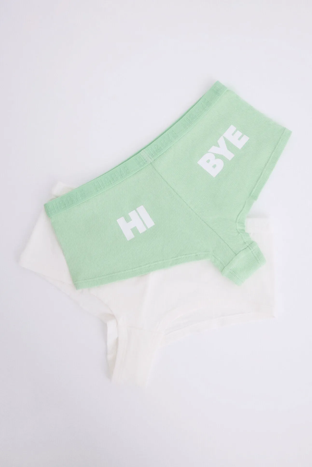 Pack 2 bragas bóxer blanco, verde