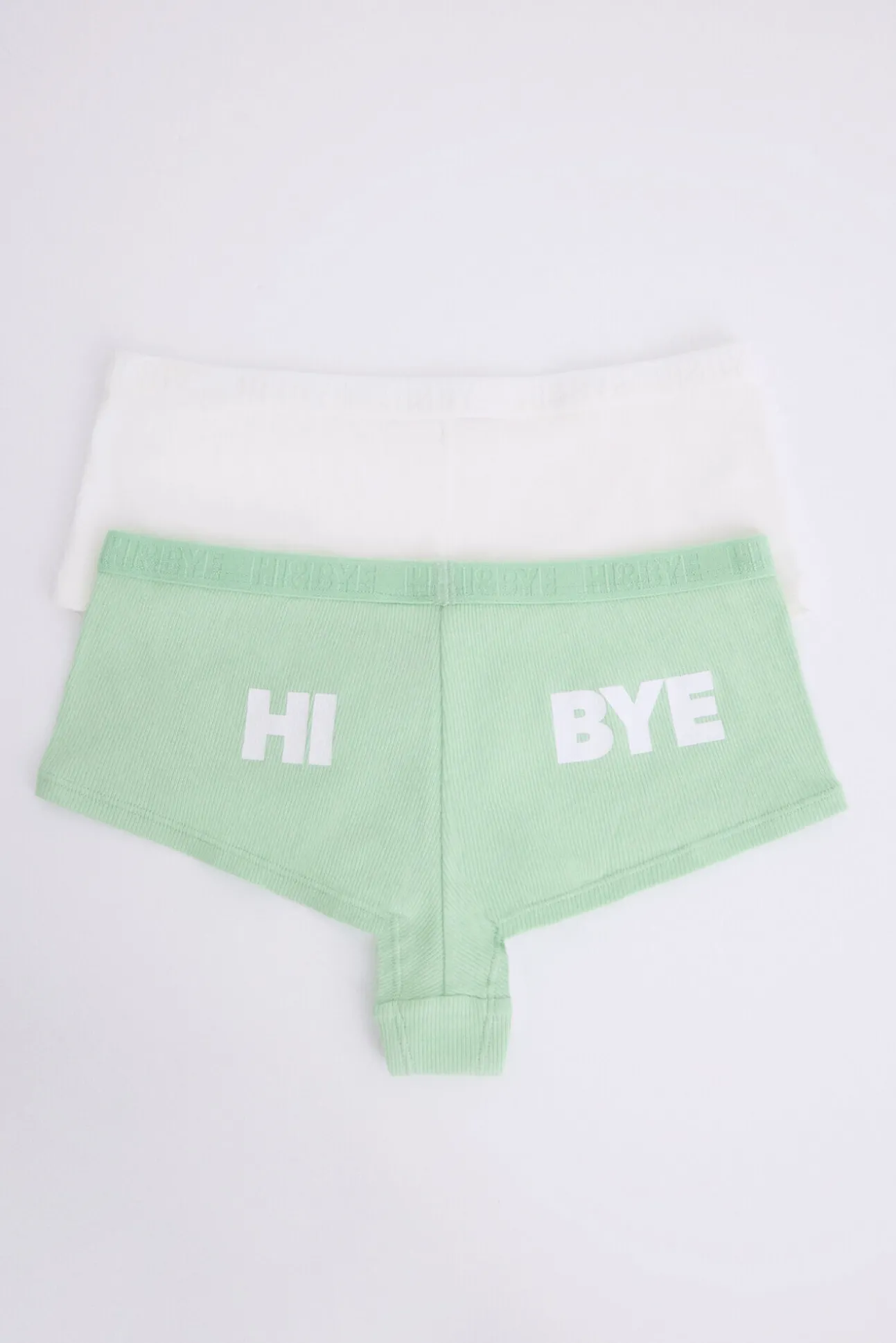 Pack 2 bragas bóxer blanco, verde