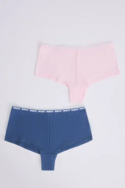 Pack 2 bragas bóxer rosa, azul