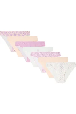 Pack 7 bragas clásicas algodón tonos rosas