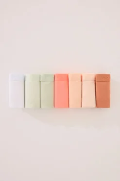 Pack 7 bragas clásicas algodón colores vivos