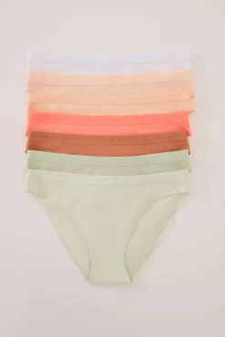 Pack 7 bragas clásicas algodón colores vivos