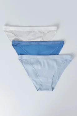 Pack 3 bragas clásicas azul, gris, azul claro