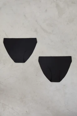 Pack 2 bragas clásicas negro laser cut