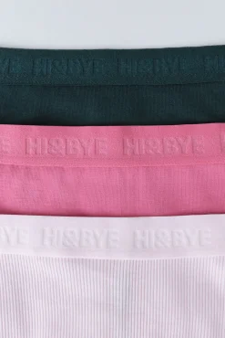 Pack 3 bragas clásicas rosa, verde, fucsia