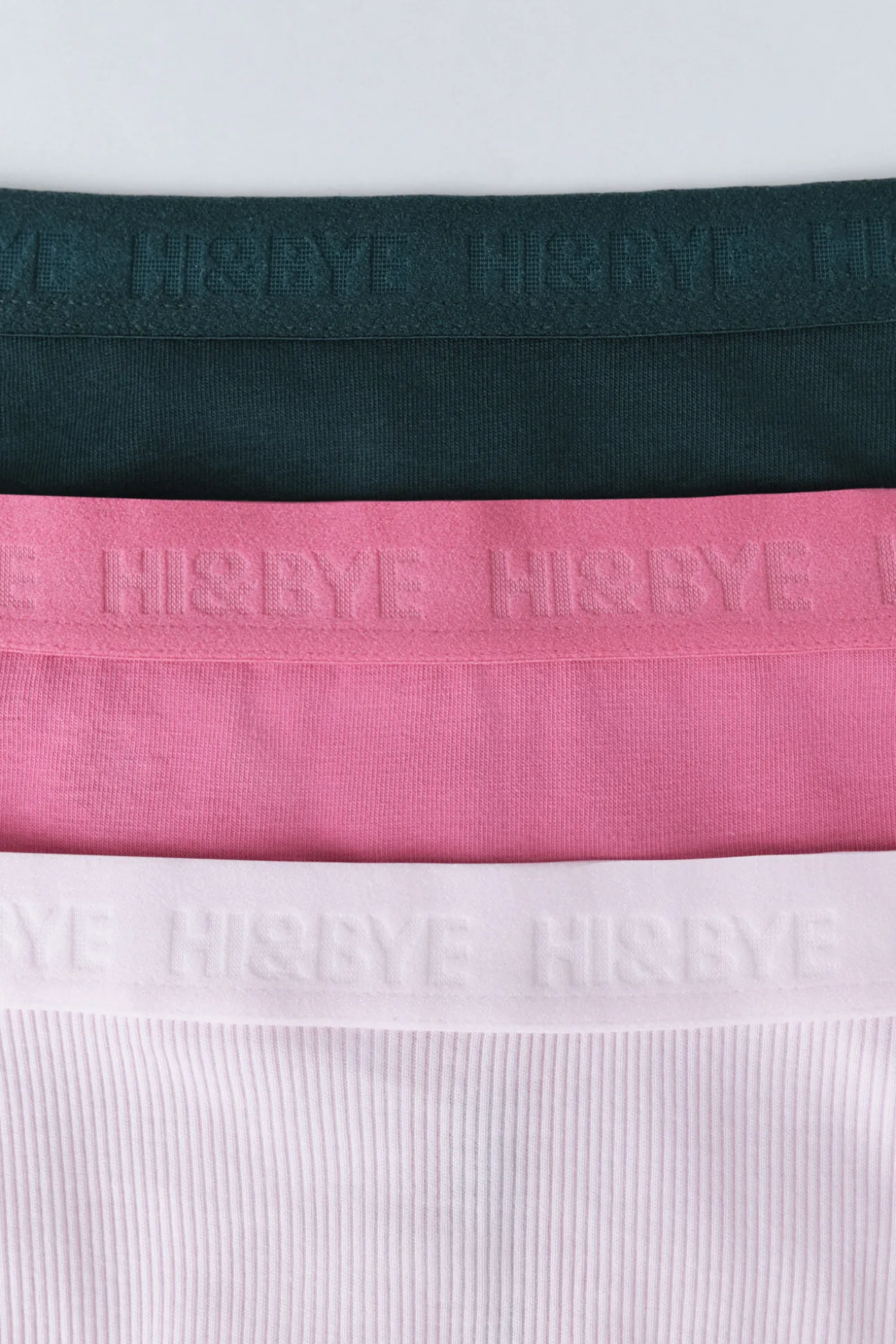 Pack 3 bragas clásicas rosa, verde, fucsia
