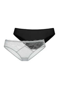 Pack 2 bragas encajegris y negro