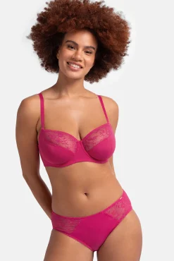 Pack 2 bragas hipster encaje rosa y nude