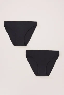 Pack 2 braguitas clásicas algodón negro