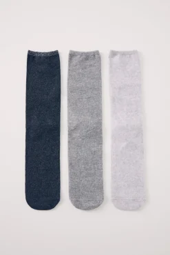Pack 3 calcetines altos grises
