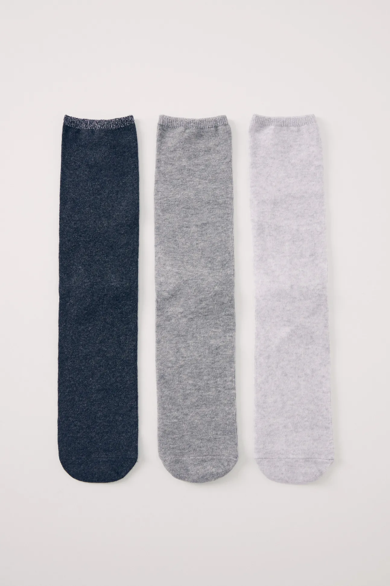 Pack 3 calcetines altos grises