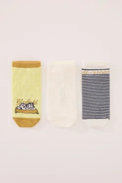 Pack 3 calcetines cortos Garfield