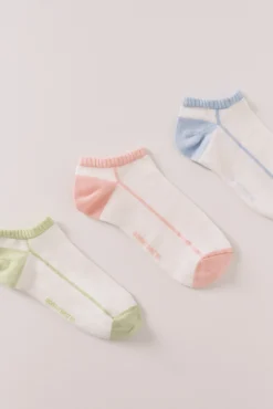 Pack 3 calcetines cortos lisos