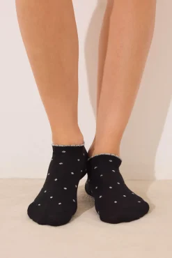 Pack 3 calcetines cortos negro lurex