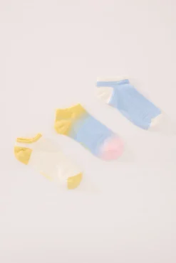 Pack 3 calcetines cortos textura multicolor
