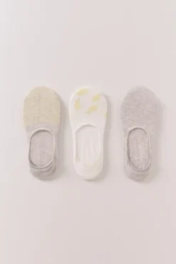 Pack 3 calcetines invisibles print limones