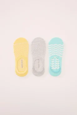 Pack 3 calcetines invisibles algodón textura