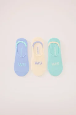 Pack 3 calcetines invisibles algodón WS