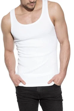 Pack 2 camisetas sin mangas de algodón orgánico blancas
