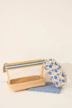 Pack 3 neceseres estampado flores