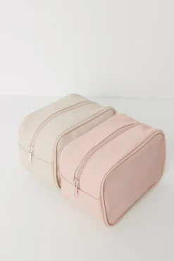 Pack 3 neceseres rosa y beige