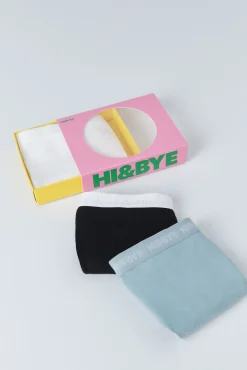 Pack 3 tangas negro, blanco y verde